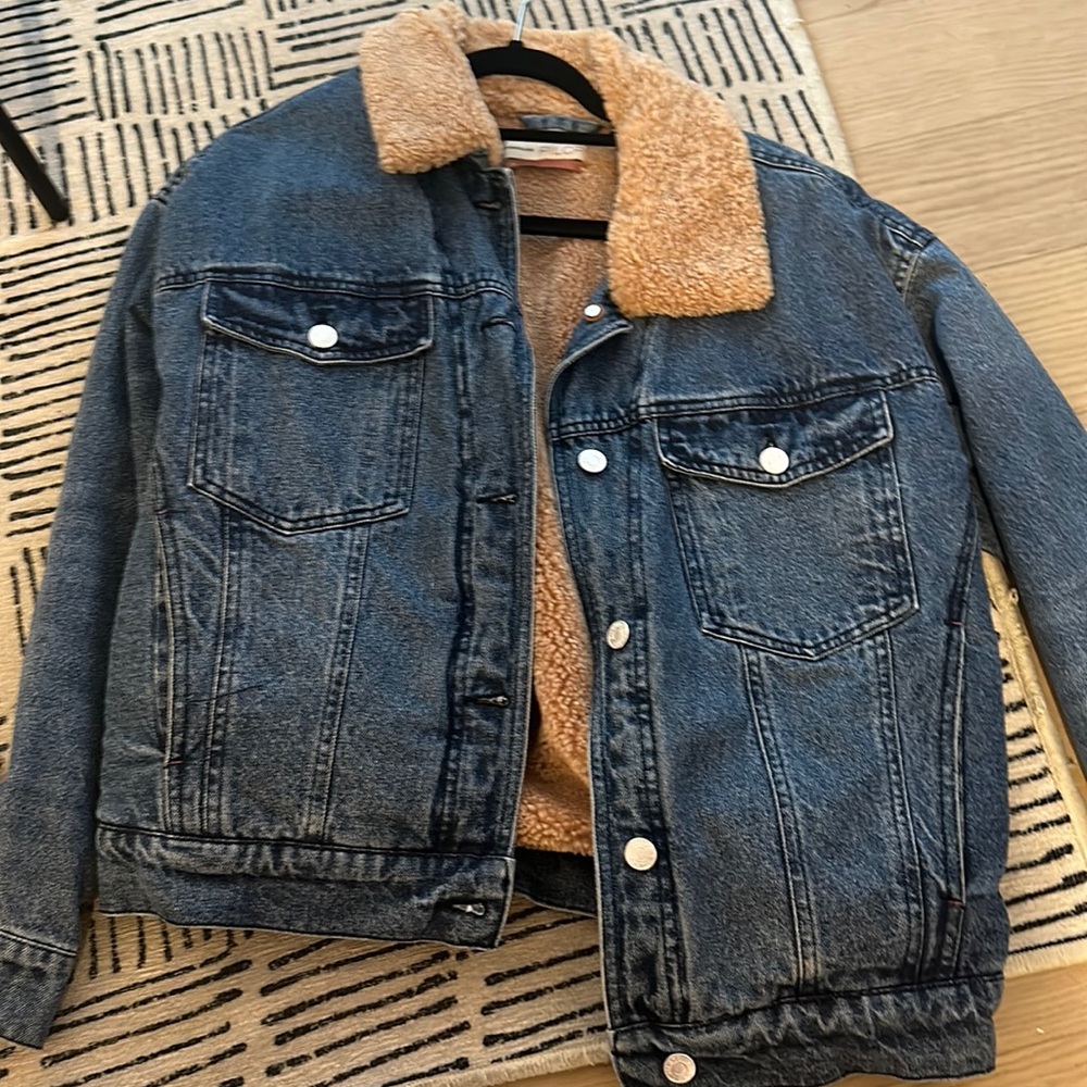 Pilcro denim jacket with Sherpa lining